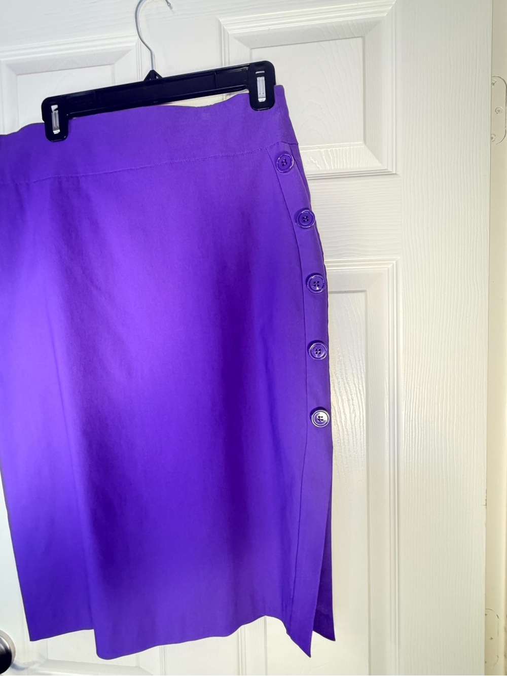 New York & Company Purple Skirt with Clean Waistband